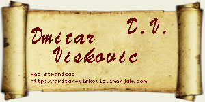 Dmitar Višković vizit kartica